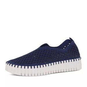 Ilse Jacobsen Tulip Perforated Slip-On Sneakers Dark Indigo EU 39/US 8.5-9